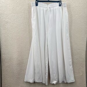 BTFBM Wide Leg Pants Palazzo High Waist Size XL White NWT